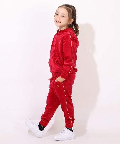 BABYDOLL（ベビードール）の「親子お揃い パイピングベロアジップパーカー 7100K （ボトム別売り）（パーカー・キッズ・ブラック/レッド/モスグリーン・90cm/100cm/130cm/140cm/110cm/120cm/150cm）」の17枚目の写真