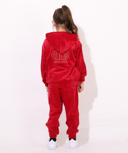 BABYDOLL（ベビードール）の「親子お揃い パイピングベロアジップパーカー 7100K （ボトム別売り）（パーカー・キッズ・ブラック/レッド/モスグリーン・90cm/100cm/130cm/140cm/110cm/120cm/150cm）」の18枚目の写真