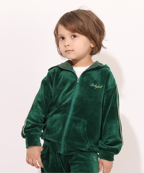 セール】親子お揃い パイピングベロアジップパーカー 7100K （ボトム