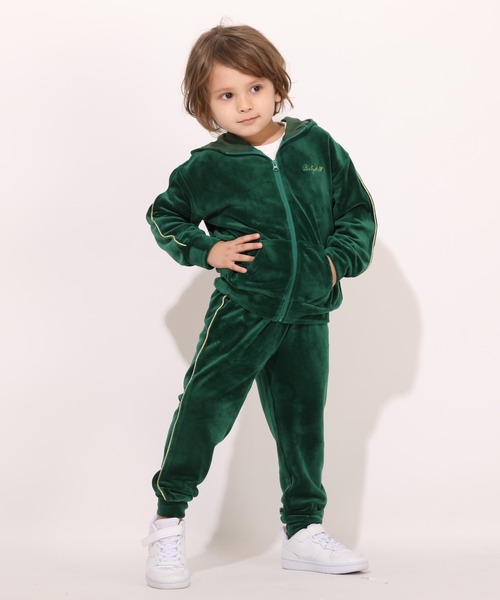 BABYDOLL（ベビードール）の「親子お揃い パイピングベロアジップパーカー 7100K （ボトム別売り）（パーカー・キッズ・ブラック/レッド/モスグリーン・90cm/100cm/130cm/140cm/110cm/120cm/150cm）」の7枚目の写真