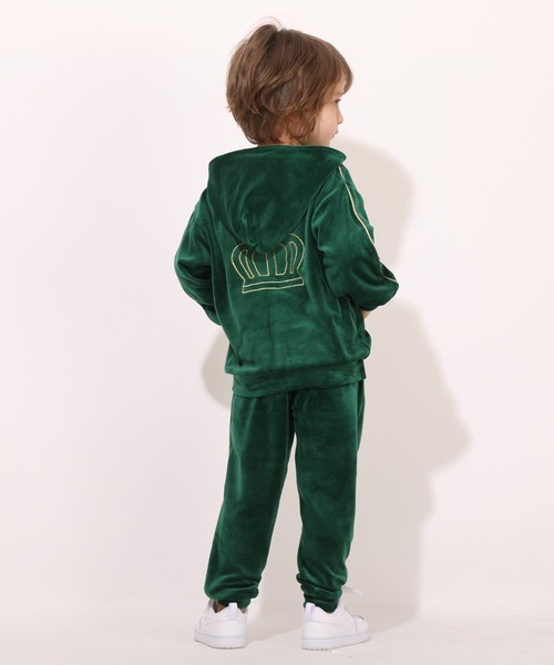 BABYDOLL（ベビードール）の「親子お揃い パイピングベロアジップパーカー 7100K （ボトム別売り）（パーカー・キッズ・ブラック/レッド/モスグリーン・90cm/100cm/130cm/140cm/110cm/120cm/150cm）」の8枚目の写真