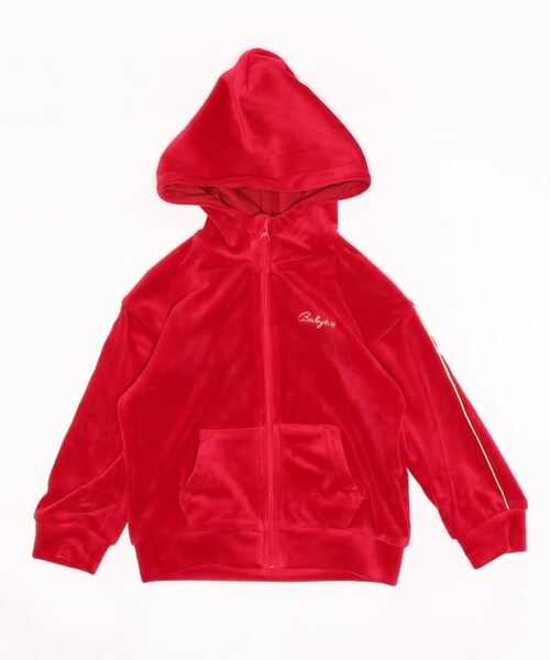 BABYDOLL（ベビードール）の「親子お揃い パイピングベロアジップパーカー 7100K （ボトム別売り）（パーカー・キッズ・ブラック/レッド/モスグリーン・90cm/100cm/130cm/140cm/110cm/120cm/150cm）」の12枚目の写真