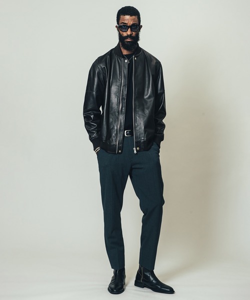 CRIMIE（クライミー）の「LAMB LEATHER BOMBER JACKET（ライダース