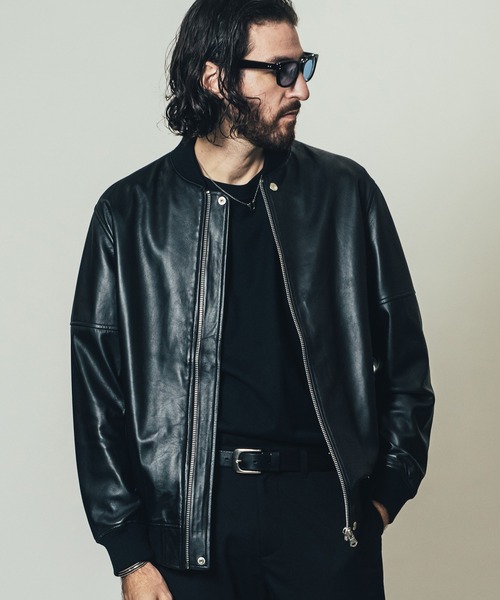 CRIMIE（クライミー）の「LAMB LEATHER BOMBER JACKET（ライダース