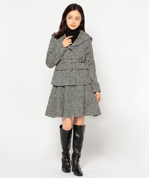 MISCH MASCH(ミッシュマッシュ)の「ネップツイードセットアップ(セットアップ・レディース・ブラック/グレー系その他・MEDIUM)」の1枚目の写真