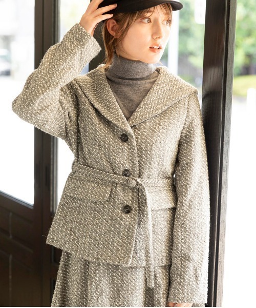 MISCH MASCH(ミッシュマッシュ)の「ネップツイードセットアップ(セットアップ・レディース・ブラック/グレー系その他・MEDIUM)」の6枚目の写真