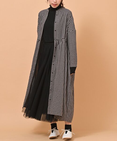 rps（アールピーエス）の「ネル前開きワンピース（ワンピース・レディース・モカ/ネイビー/グリーン/グレー/ブラック・フリー）」の2枚目の写真