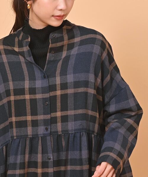 rps（アールピーエス）の「ネル前開きワンピース（ワンピース・レディース・モカ/ネイビー/グリーン/グレー/ブラック・フリー）」の14枚目の写真