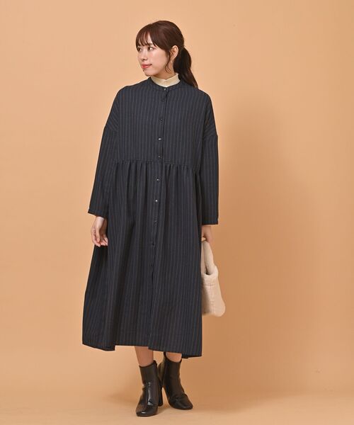 rps（アールピーエス）の「ネル前開きワンピース（ワンピース・レディース・モカ/ネイビー/グリーン/グレー/ブラック・フリー）」の15枚目の写真