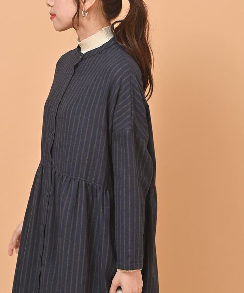 rps（アールピーエス）の「ネル前開きワンピース（ワンピース・レディース・モカ/ネイビー/グリーン/グレー/ブラック・フリー）」の7枚目の写真