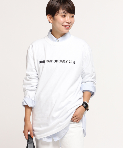 AP STUDIO（エーピーストゥディオ）の「PORTRAIT ロングスリーブTシャツ（Tシャツ/カットソー・レディース・ホワイト・FREE）」の12枚目の写真