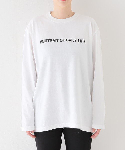 AP STUDIO（エーピーストゥディオ）の「PORTRAIT ロングスリーブTシャツ（Tシャツ/カットソー・レディース・ホワイト・FREE）」の3枚目の写真