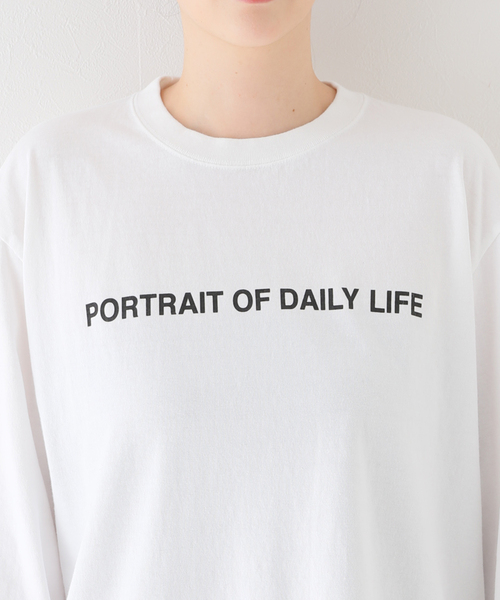 AP STUDIO（エーピーストゥディオ）の「PORTRAIT ロングスリーブTシャツ（Tシャツ/カットソー・レディース・ホワイト・FREE）」の5枚目の写真