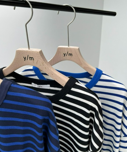 y/m by れぽすけ（イムバイレポスケ）の「ソフトタッチルーズベーシックロンT（Tシャツ/カットソー・メンズ・ブラック/ホワイト/グリーン/ブルー・MEDIUM/LARGE）」の22枚目の写真