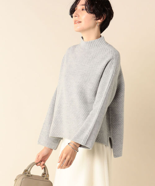 NOLLEY’S(ノーリーズ)の「《手洗い可能》斜め柄プルオーバーニット(ニット/セーター・レディース・ライトグレー/ブルー/キナリ・38)」の16枚目の写真