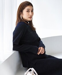 【WEB・一部店舗限定】モールミックスパターンハイネック ニット