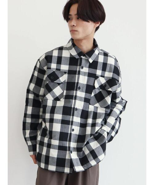 CRAFT STANDARD BOUTIQUE(クラフトスタンダードブティック)の「T/R起毛キルティングシャツブルゾン(ブルゾン・メンズ・ホワイト系その他7/ブラック系その他3・M/LL/L)」の21枚目の写真