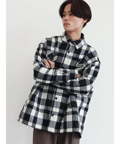 CRAFT STANDARD BOUTIQUE(クラフトスタンダードブティック)の「T/R起毛キルティングシャツブルゾン(ブルゾン・メンズ・ホワイト系その他7/ブラック系その他3・M/LL/L)」の20枚目の写真