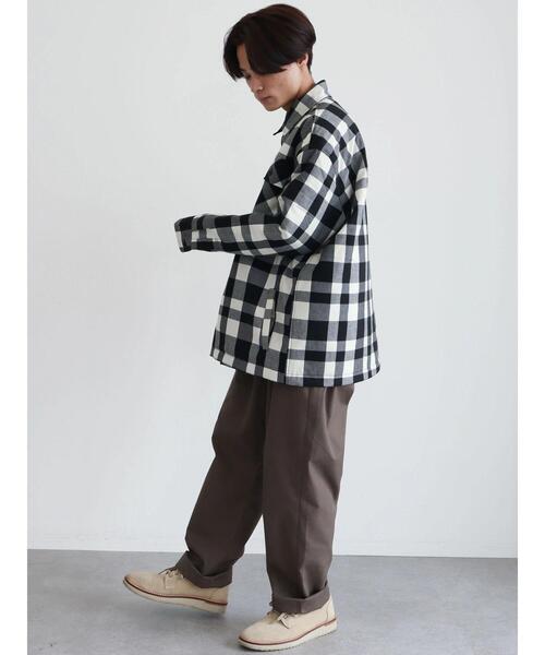 CRAFT STANDARD BOUTIQUE(クラフトスタンダードブティック)の「T/R起毛キルティングシャツブルゾン(ブルゾン・メンズ・ホワイト系その他7/ブラック系その他3・M/LL/L)」の15枚目の写真