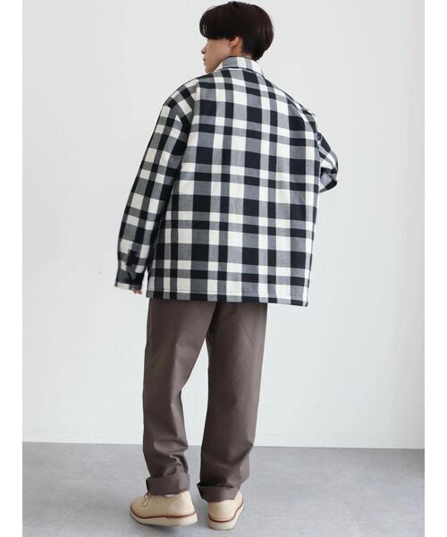 CRAFT STANDARD BOUTIQUE(クラフトスタンダードブティック)の「T/R起毛キルティングシャツブルゾン(ブルゾン・メンズ・ホワイト系その他7/ブラック系その他3・M/LL/L)」の14枚目の写真