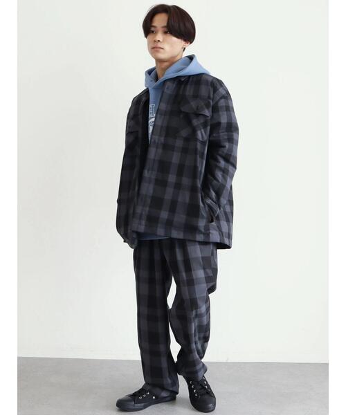 CRAFT STANDARD BOUTIQUE(クラフトスタンダードブティック)の「T/R起毛キルティングシャツブルゾン(ブルゾン・メンズ・ホワイト系その他7/ブラック系その他3・M/LL/L)」の11枚目の写真