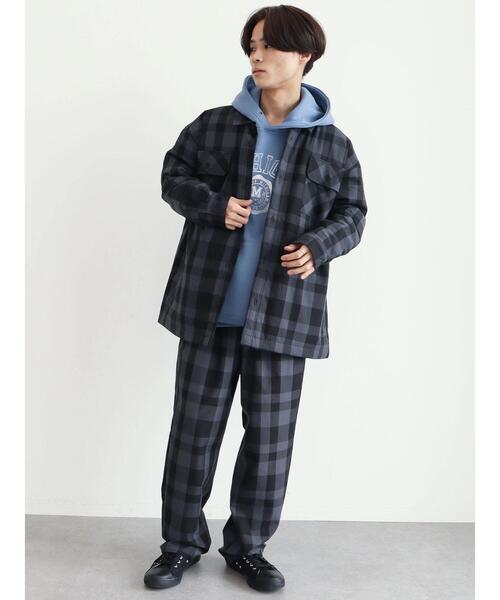CRAFT STANDARD BOUTIQUE(クラフトスタンダードブティック)の「T/R起毛キルティングシャツブルゾン(ブルゾン・メンズ・ホワイト系その他7/ブラック系その他3・M/LL/L)」の10枚目の写真