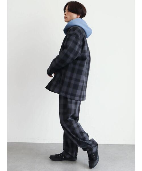CRAFT STANDARD BOUTIQUE(クラフトスタンダードブティック)の「T/R起毛キルティングシャツブルゾン(ブルゾン・メンズ・ホワイト系その他7/ブラック系その他3・M/LL/L)」の9枚目の写真