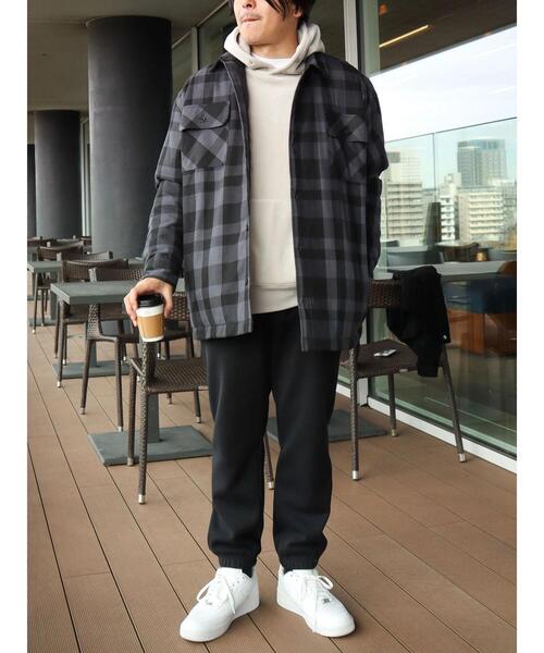 CRAFT STANDARD BOUTIQUE(クラフトスタンダードブティック)の「T/R起毛キルティングシャツブルゾン(ブルゾン・メンズ・ホワイト系その他7/ブラック系その他3・M/LL/L)」の5枚目の写真