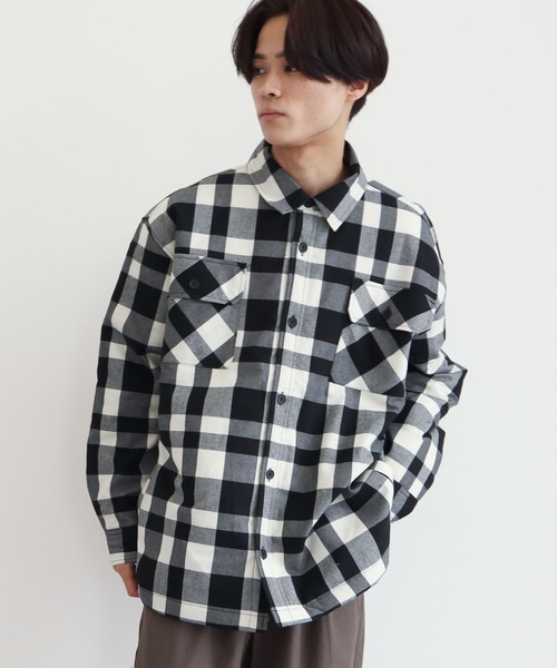CRAFT STANDARD BOUTIQUE(クラフトスタンダードブティック)の「T/R起毛キルティングシャツブルゾン(ブルゾン・メンズ・ホワイト系その他7/ブラック系その他3・M/LL/L)」の1枚目の写真