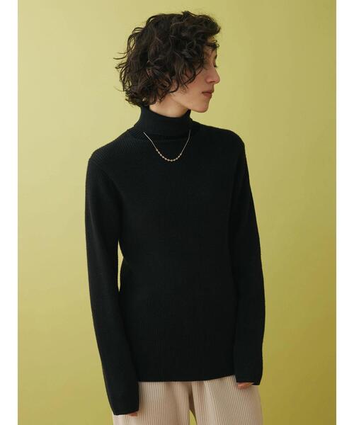 CRAFT STANDARD BOUTIQUE（クラフトスタンダードブティック）の「タートルリブニット（ニット/セーター・レディース・ブルー/ブラック/アイボリー/ピンク/グリーン・M/L）」の7枚目の写真