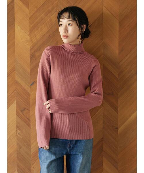 CRAFT STANDARD BOUTIQUE（クラフトスタンダードブティック）の「タートルリブニット（ニット/セーター・レディース・ブルー/ブラック/アイボリー/ピンク/グリーン・M/L）」の8枚目の写真