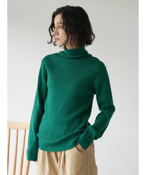 CRAFT STANDARD BOUTIQUE（クラフトスタンダードブティック）の「タートルリブニット（ニット/セーター・レディース・ブルー/ブラック/アイボリー/ピンク/グリーン・M/L）」の9枚目の写真