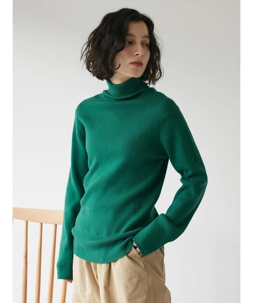 CRAFT STANDARD BOUTIQUE（クラフトスタンダードブティック）の「タートルリブニット（ニット/セーター・レディース・ブルー/ブラック/アイボリー/ピンク/グリーン・M/L）」の11枚目の写真