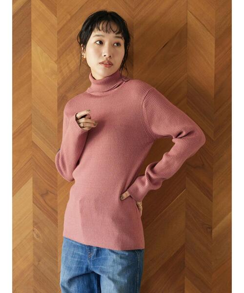 CRAFT STANDARD BOUTIQUE（クラフトスタンダードブティック）の「タートルリブニット（ニット/セーター・レディース・ブルー/ブラック/アイボリー/ピンク/グリーン・M/L）」の14枚目の写真