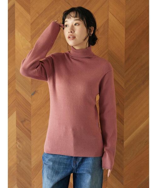 CRAFT STANDARD BOUTIQUE（クラフトスタンダードブティック）の「タートルリブニット（ニット/セーター・レディース・ブルー/ブラック/アイボリー/ピンク/グリーン・M/L）」の15枚目の写真