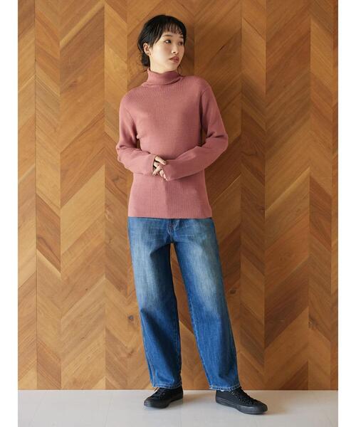 CRAFT STANDARD BOUTIQUE（クラフトスタンダードブティック）の「タートルリブニット（ニット/セーター・レディース・ブルー/ブラック/アイボリー/ピンク/グリーン・M/L）」の16枚目の写真