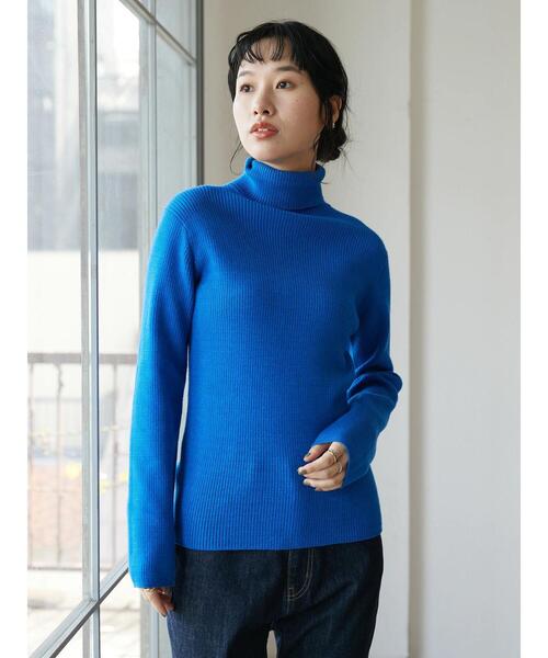 CRAFT STANDARD BOUTIQUE（クラフトスタンダードブティック）の「タートルリブニット（ニット/セーター・レディース・ブルー/ブラック/アイボリー/ピンク/グリーン・M/L）」の20枚目の写真