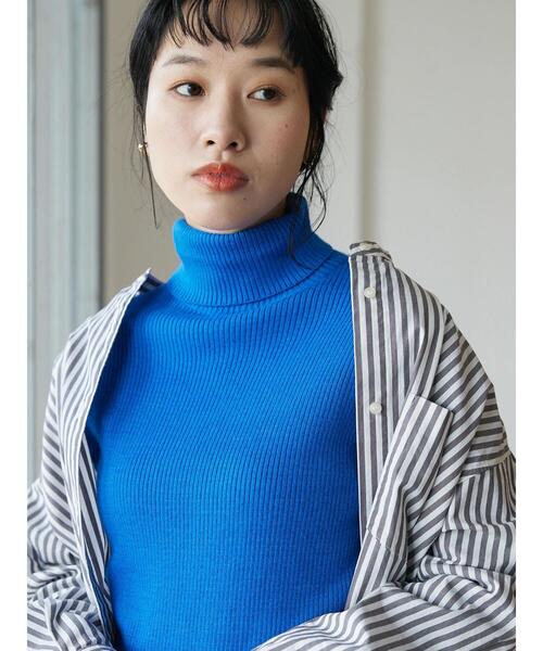 CRAFT STANDARD BOUTIQUE（クラフトスタンダードブティック）の「タートルリブニット（ニット/セーター・レディース・ブルー/ブラック/アイボリー/ピンク/グリーン・M/L）」の21枚目の写真