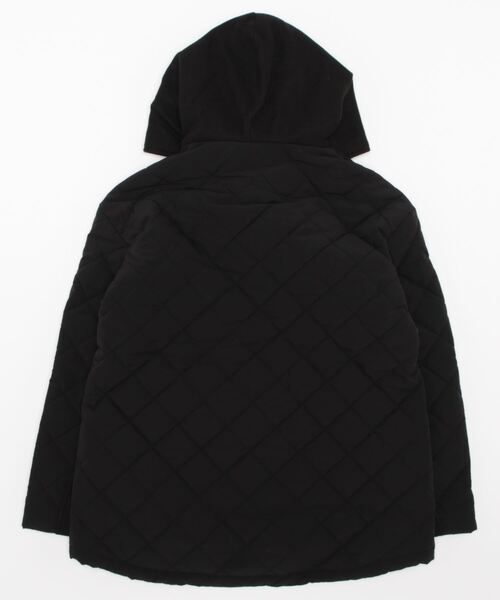 PREFERIR（プレフェリール）の「美シルエット キルティング メルトン コンビ フードコート（ダウンジャケット/コート・レディース・ネイビー/ブラック・LARGE/MEDIUM/SMALL）」の3枚目の写真