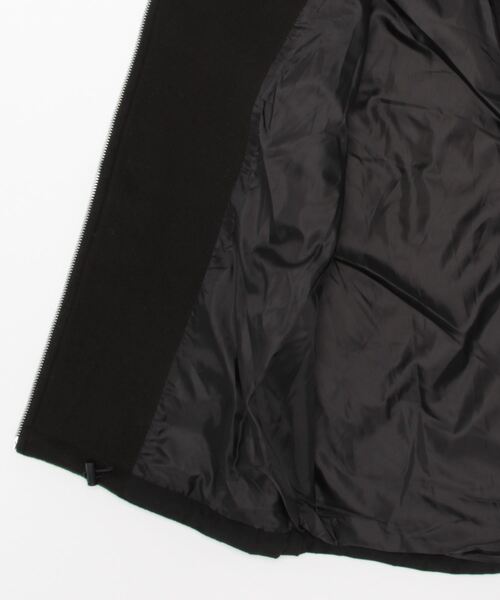 PREFERIR（プレフェリール）の「美シルエット キルティング メルトン コンビ フードコート（ダウンジャケット/コート・レディース・ネイビー/ブラック・LARGE/MEDIUM/SMALL）」の4枚目の写真