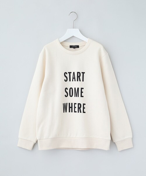 UNTITLED（アンタイトル）の「◆【WORLD for the World】ロゴプリントスウェット（スウェット・レディース・チャコールグレー/ナチュラル/ブラック・04/02/00）」の3枚目の写真