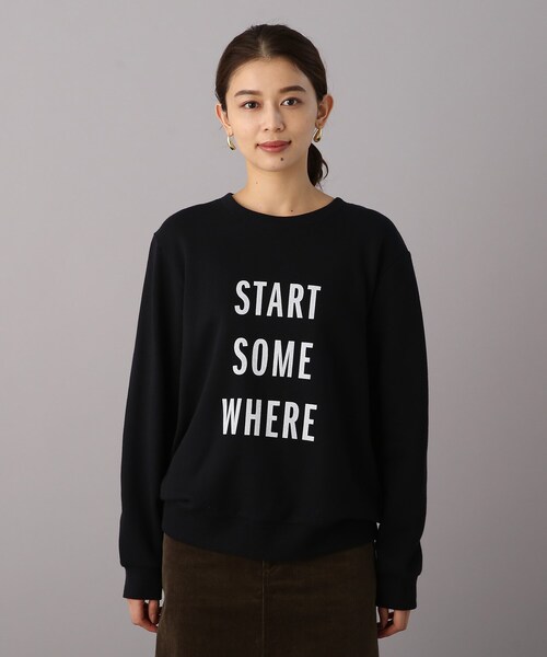 UNTITLED（アンタイトル）の「◆【WORLD for the World】ロゴプリントスウェット（スウェット・レディース・チャコールグレー/ナチュラル/ブラック・04/02/00）」の7枚目の写真