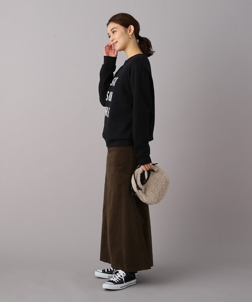 UNTITLED（アンタイトル）の「◆【WORLD for the World】ロゴプリントスウェット（スウェット・レディース・チャコールグレー/ナチュラル/ブラック・04/02/00）」の17枚目の写真