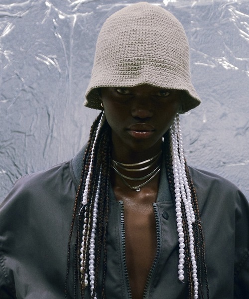 bal(バル)の「【2023春夏】HAND KNIT BUCKET HAT(ハット・メンズ・ブルー/カーキ/ブラック/グリーン/ブラウン・FREE)」の4枚目の写真