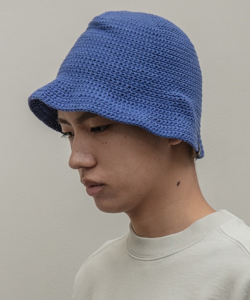 bal(バル)の「【2023春夏】HAND KNIT BUCKET HAT(ハット・メンズ・ブルー/カーキ/ブラック/グリーン/ブラウン・FREE)」の5枚目の写真