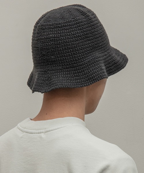 bal(バル)の「【2023春夏】HAND KNIT BUCKET HAT(ハット・メンズ・ブルー/カーキ/ブラック/グリーン/ブラウン・FREE)」の7枚目の写真