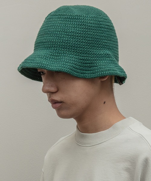 bal(バル)の「【2023春夏】HAND KNIT BUCKET HAT(ハット・メンズ・ブルー/カーキ/ブラック/グリーン/ブラウン・FREE)」の8枚目の写真