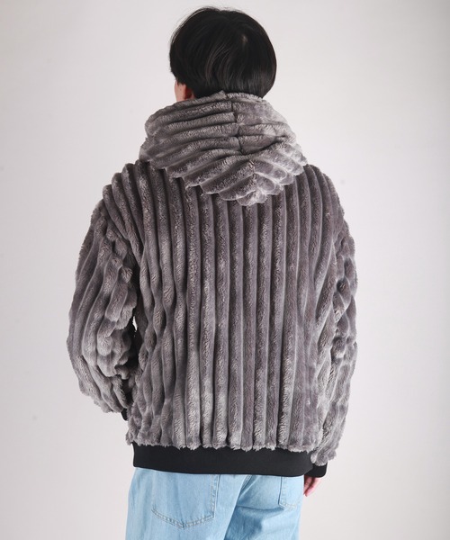 WESTSEA（ウエストシー）の「サイドロゴ ファーブルゾン（パーカー・メンズ・グレー/ブラック・M/L）」の9枚目の写真