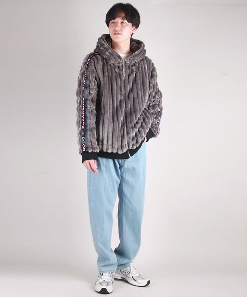 WESTSEA（ウエストシー）の「サイドロゴ ファーブルゾン（パーカー・メンズ・グレー/ブラック・M/L）」の10枚目の写真