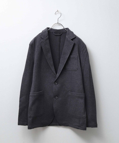 ZIP FIVE(ジップファイブ)の「杢ニットカツラギ2Bジャケット(テーラードジャケット・メンズ・ネイビー/グレー/チャコール・LARGE/SMALL/MEDIUM/X-LARGE)」の3枚目の写真